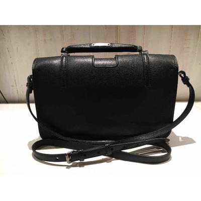 Pre-owned Saint Laurent Charlotte Messenger Leather Handbag In Black