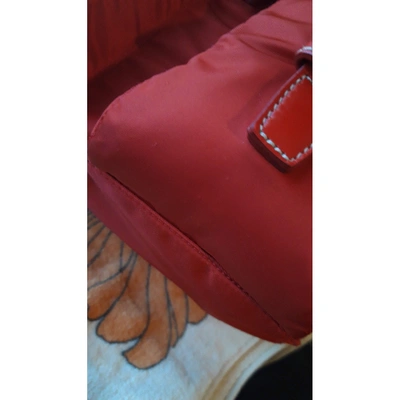 Pre-owned Prada Re-nylon Red Backpack