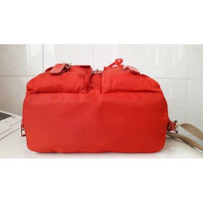 Pre-owned Prada Re-nylon Red Backpack