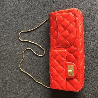 Pre-owned Chanel Red Patent Leather Clutch Bag