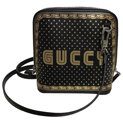 Pre-owned Gucci Guccy Minibag Leather Crossbody Bag In Black