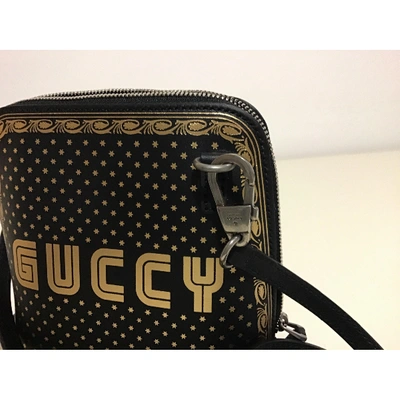 Pre-owned Gucci Guccy Minibag Leather Crossbody Bag In Black