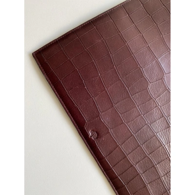 Pre-owned Mulberry Burgundy Leather Clutch Bag