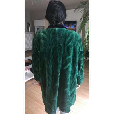 Pre-owned Saint Laurent Green Mink Coat