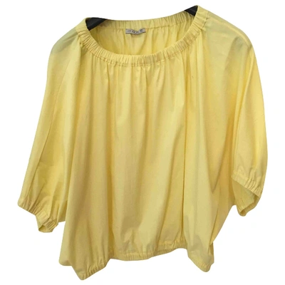 Pre-owned Hope Yellow Cotton Top