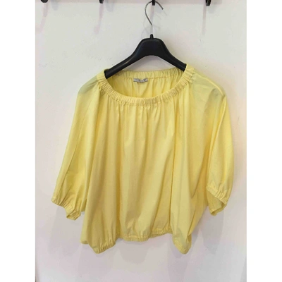 Pre-owned Hope Yellow Cotton Top