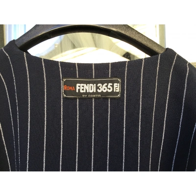 Pre-owned Fendi Blue Cotton Jacket