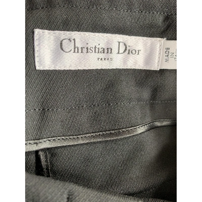 Pre-owned Dior Black Wool Trousers