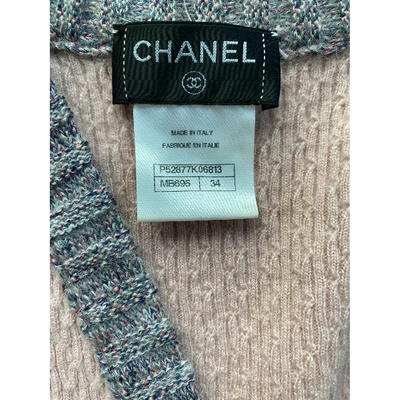 Pre-owned Chanel Cashmere Cardigan In Pink