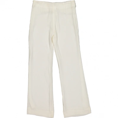Pre-owned Valentino Large Pants In White