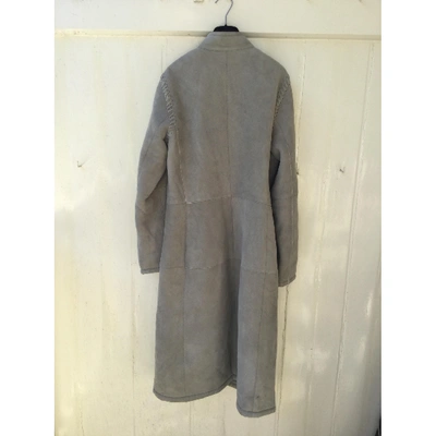 Pre-owned Vanessa Seward Grey Shearling Coat