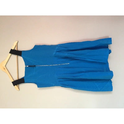 Pre-owned Marc By Marc Jacobs Silk Mid-length Dress In Blue