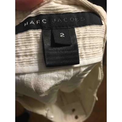Pre-owned Marc Jacobs Velvet Mini Skirt In White