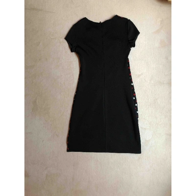 Pre-owned Azzaro Wool Mini Dress In Black