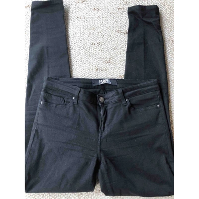 Pre-owned Karl Black Cotton - Elasthane Jeans