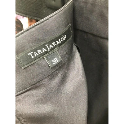Pre-owned Tara Jarmon Silk Mid-length Skirt In Black