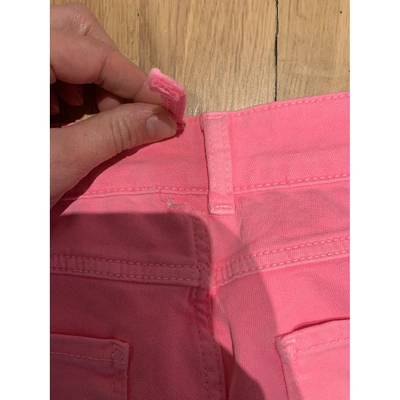 Pre-owned Claudie Pierlot Straight Jeans In Pink