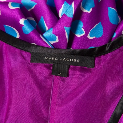 Pre-owned Marc Jacobs Silk Mini Dress In Purple