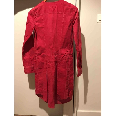 Pre-owned Isabel Marant Étoile Velvet Mini Dress In Red