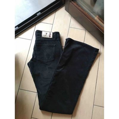 Pre-owned Gucci Velvet Trousers In Blue