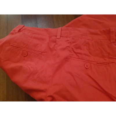 Pre-owned Carven Chino Pants In Red