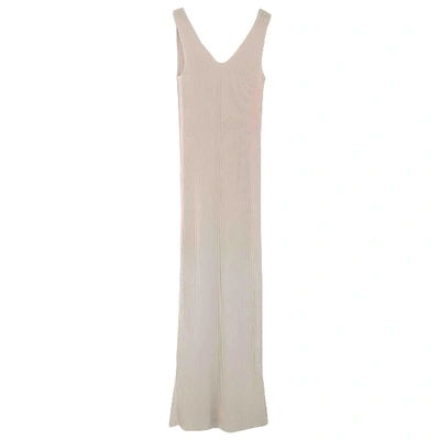 Pre-owned Barbara Casasola Maxi Dress In White