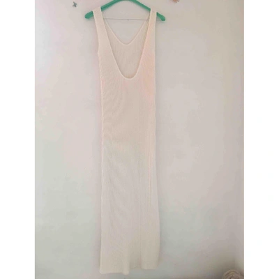 Pre-owned Barbara Casasola Maxi Dress In White