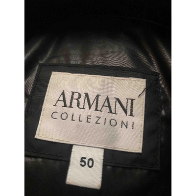Pre-owned Armani Collezioni Puffer In Black