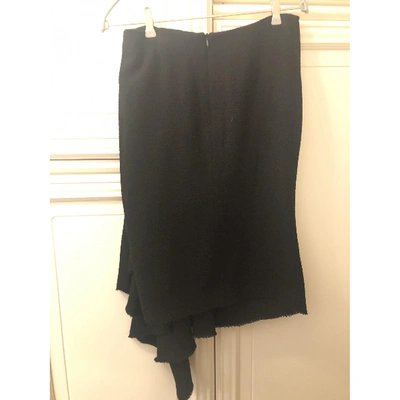 Pre-owned Viktor & Rolf Wool Mid-length Skirt In Black