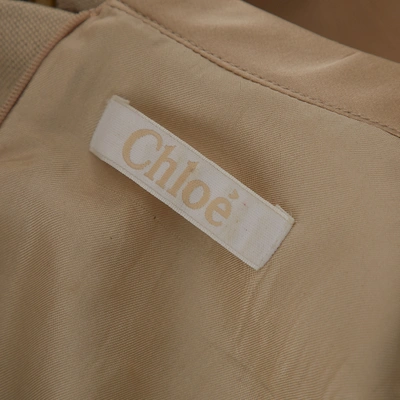 Pre-owned Chloé Linen Mini Dress In Beige