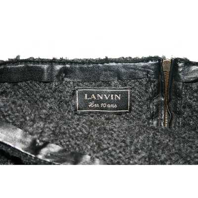 Pre-owned Lanvin Wool Skirt In Black