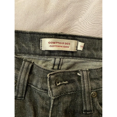 Pre-owned Comptoir Des Cotonniers Straight Jeans In Anthracite