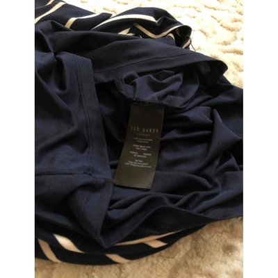 Pre-owned Ted Baker Mid-length Dress In Navy