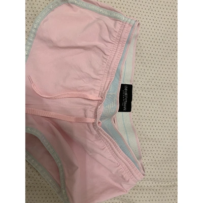 Pre-owned Emporio Armani Pink Cotton - Elasthane Shorts