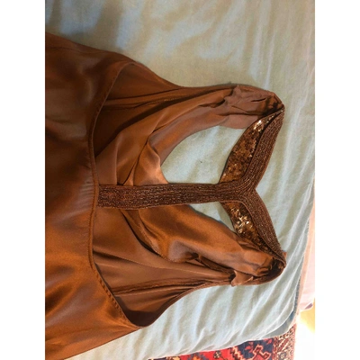 Pre-owned Patrizia Pepe Silk Blouse In Brown