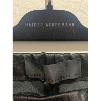 Pre-owned Haider Ackermann Leather Leggings In Black