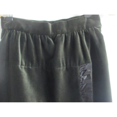 Pre-owned Givenchy Velvet Mid-length Skirt In Green