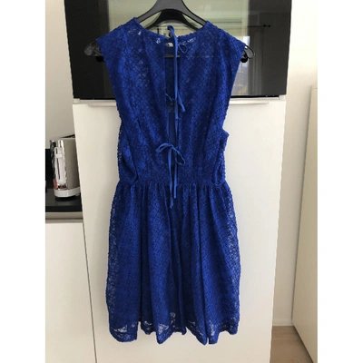 Pre-owned Sandro Mini Dress In Blue