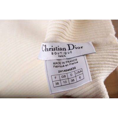 Pre-owned Dior Beige Leather Trousers