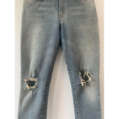 Pre-owned Saint Laurent Straight Jeans In Blue