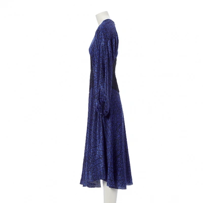 Pre-owned Preen By Thornton Bregazzi Silk Mid-length Dress In Blue