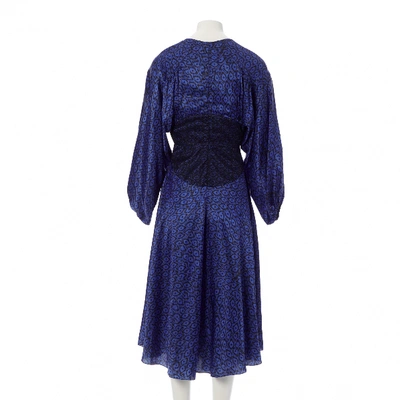 Pre-owned Preen By Thornton Bregazzi Silk Mid-length Dress In Blue
