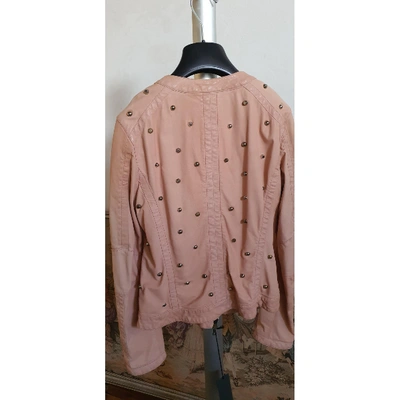 Pre-owned Drome Leather Biker Jacket In Pink