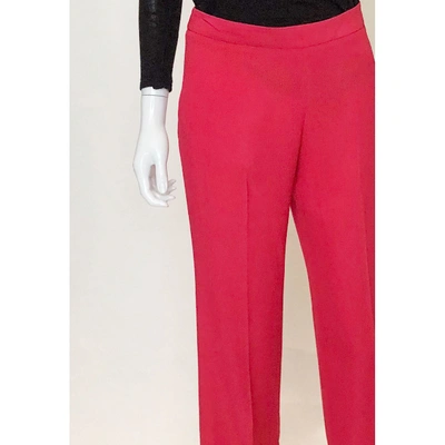 Pre-owned Gucci Silk Trousers In Pink