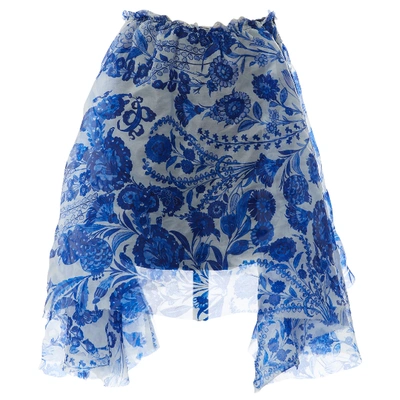 Pre-owned Rodarte Silk Mid-length Skirt In Blue