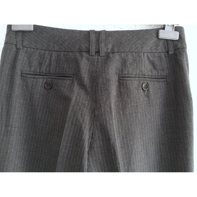 Pre-owned Gerard Darel Wool Trousers In Anthracite