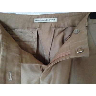 Pre-owned Balenciaga Beige Cotton Shorts