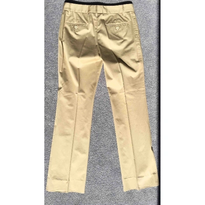 Pre-owned Dolce & Gabbana Straight Pants In Khaki