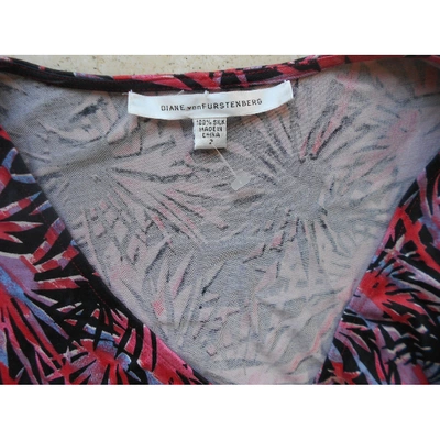 Pre-owned Diane Von Furstenberg Silk Maxi Dress In Pink
