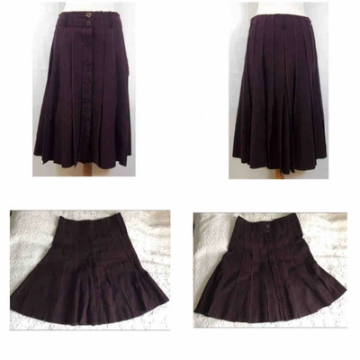 Pre-owned Sonia By Sonia Rykiel Wool Skirt In Burgundy